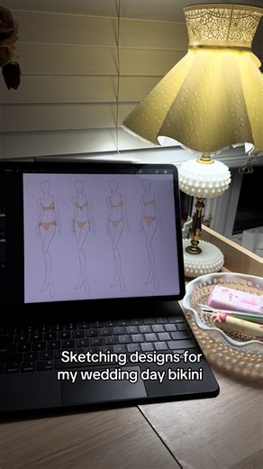 it's time to sketch up some ideas for my wedding bikini! These are a few that I sketched up today. I don't think I found the one yet but trial and error, as l've said before, is all part of the design process. That's the whole point of quick sketches. 😜 The question now is do I add beading or keep it simple???