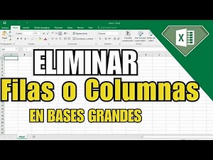 TIPS PARA ELIMINAR FILAS O COLUMNAS DE FORMA RÁPIDA EN BASES DE DATOS GRANDES