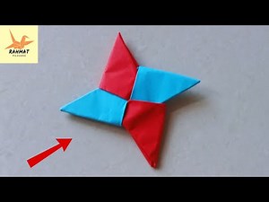 cara membuat gasing dari kertas origami , cara membuat origami senjata ninja