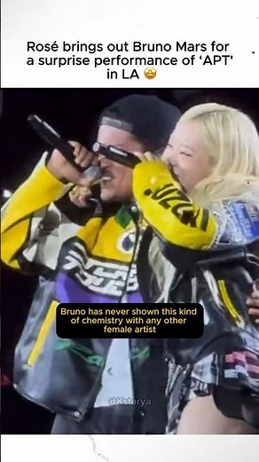 Rosé brings out Bruno Mars for surprise performance of APT in LA 🤩 #rose #brunomars #concertmoments