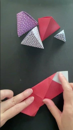 7. Origami Triangular Pyramid folding paper tutorial instructions #shorts
