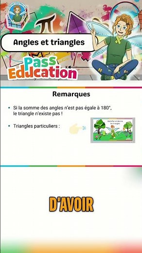 Triangles isocèles, équilatéral et rectangle Les reconnaître facilement La Fée des Maths #Triangles