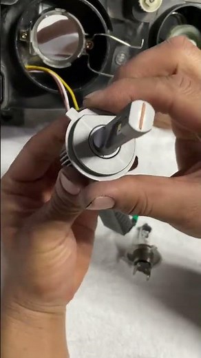 H4 bulb replacement tutorial # headlight installation tutorial # car lighting upgrade