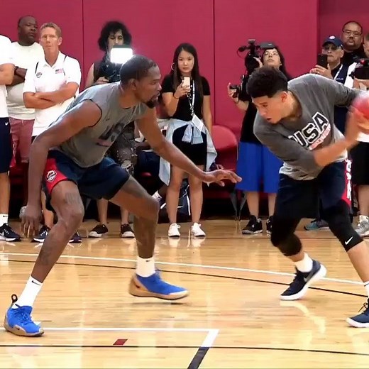 677K views · 9.5K shares | Next! Devin Booker 1-on-1 vs Kevin Durant and the Team USA players. | Ballislife | Facebook