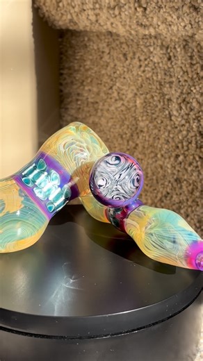 Jake the Human on Instagram: "A recent fully decked out sidecar collaboration with my friends @esper_glassworks and @pamake.glass . This piece was assembled by me and features 4 of my fume sections, 2 of Esper’s meticulous dot stack sections, and a gorgeous quad stack chaos millie section from Pat for the mib. We put this piece together for display at @babygorillaglass recent show @thcvoorheesnj . It was an all around pleasure to build this piece with the homies and get to share it with so many 