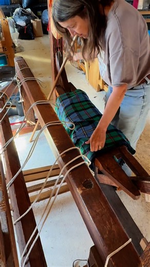 90K views · 1.4K reactions | Clan Macleod of Harris, the dark tartan or hunting tartan of the Macleod’s as seen in the movie and television series Highlander! Available on our website October 1st! #Weaving #Highlander #handwoven #scottishhighland #tartan #fandom #madeinmontana #madefairmt #handmademt #handmademontana | Wood-N-Woven | Facebook