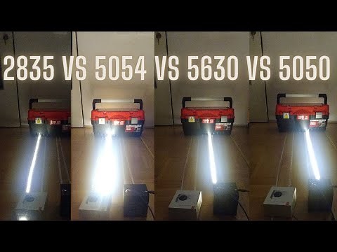 5050 vs 2835 vs 5054 vs 5630 LED strip comparison, difference | How much power they take?