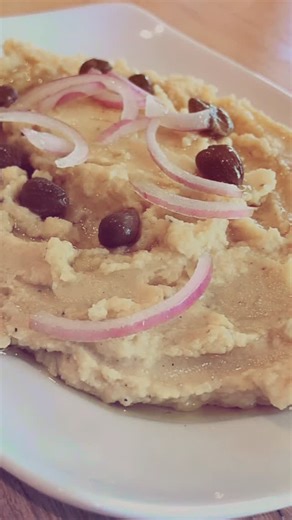 @eisygian on Instagram: "#santorinifavabeans Fava Santorini — a taste of the Aegean, served miles from the caldera 🌊 Volcanic comfort, golden and humble, bringing Santorini’s sun to a UK table. One spoonful, and you’re island-side. #GreekCuisine #SantoriniFlavours #TasteOfSantorini #MediterraneanFood #AegeanFlavours #FavaSantorini #StaffordshireEats #StokeOnTrentEats #UKFoodies #GreekCuisine #MediterraneanFood #TasteOfSantorini #EatLocalUK #IndependentRestaurant"