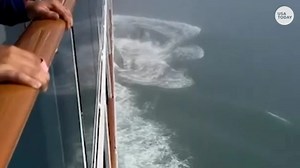 "We hit some ice!" Passengers were stunned when their cruise ship struck an iceberg. | USA TODAY Video