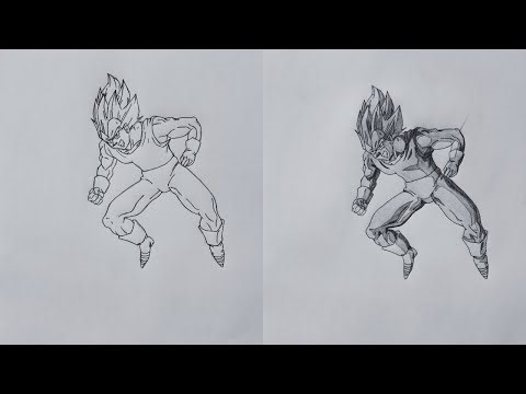 How to Draw Vegeta (Dragon Ball Z) | Step by Step Anime Drawing Tutorial