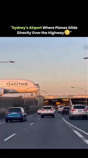 @world24into7 on Instagram: "A 600-ton aircraft flying just feet above your car, by design. Sydney Airport's runway crosses directly over a major highway, thanks to a precisely engineered overpass that allows planes like the Airbus A380 to taxi across safely. This setup which is rare and highly complex, is a testament to how urban planning, aviation logistics, and civil engineering can intersect flawlessly. When space is limited and traffic is nonstop, this is what innovation looks like! Media: 