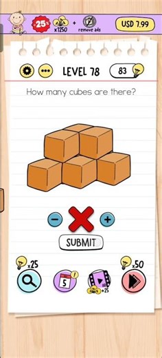 How many cubes are there| Brain test level 78