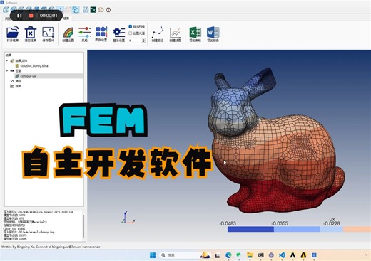 自主开发有限元软件，精度可靠，底层代码开源