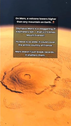 Olympus Mons: The Tallest Volcano in the Solar System 🌋🔥