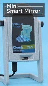 Build your own mini smart mirror with #Adafruit PyPortal #3DPrinting
