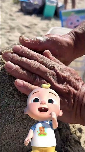 How To Build a REAL CoComelon Sand Sculpture! 😱🏖️ #beach #cocomelon