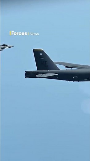 US B-52 bombers take to the sky from RAF Fairford
