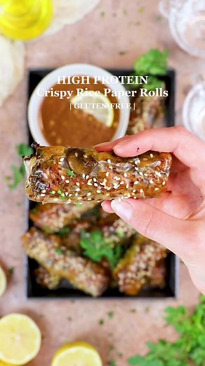 Crispy Rice Paper Rolls Recipe | Gluten-Free & High Protein