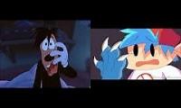Mix of 2 videos from youtube : A Goofy Movie and Friday Night Funkin’ Max Goof And Boyfriend into a Goofy and Werewolf