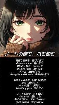 ノートの端で、爪を噛む | 答えが出ない“今”を描く、揺れるピアノ・ロックバラード #AI作曲 #オリジナル曲 #suno #sunoai #sunoaisong #jpop #shorts