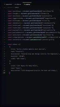 Smart Search UI with HTML, CSS & JavaScript | Context Aware Search Bar