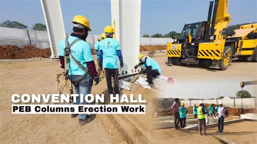 Vignesh PEB Solutions on Instagram: "PEB Column Erection Learn the complete process of PEB column erection used in modern steel buildings. This video explains preparation, alignment, lifting methods, safety practices, bolting, plumbing, and quality checks on site. Ideal for civil engineers, site supervisors, students, and construction professionals seeking practical erection knowledge through clear visuals and real site demonstrations. PEB, column, erection, steel, structure, construction, engin
