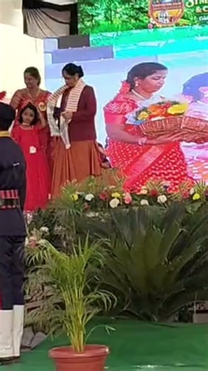 school annual day // in first program of her daughter .