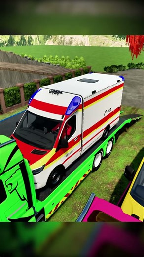 TRANSPORTING AND PARKING POLICE CARS, AUDI, JEEP, DACIA, FORD, COLORFUL VEHICLES ON MAN TRUCKS. FS22