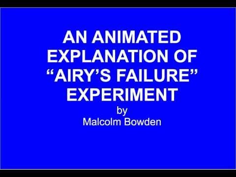 GEOCENTRICITY - An animated explanation of "Airy's Failure" experiment.