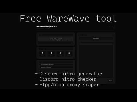 (Free and working 2026) Discord nitro generator / proxy scraper/checker / background version