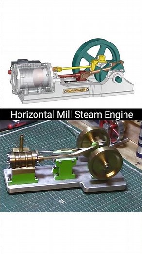 Horizontal Mill Steam Engine #mechanism #steam #engine #engineering #3ddesign