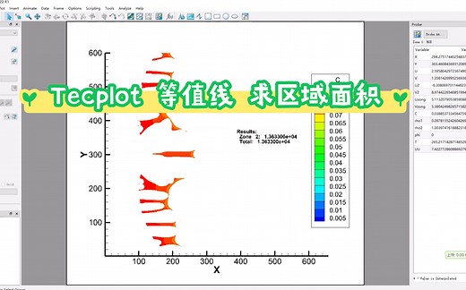Tecplot 等值线 区域面积计算
