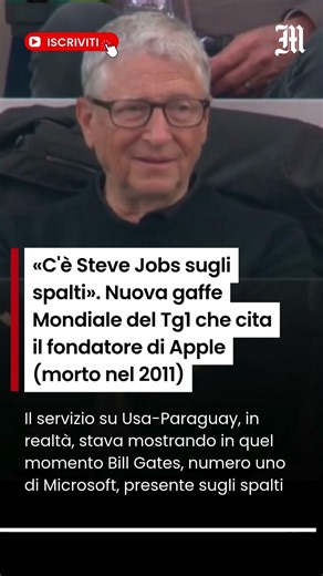 «C'è Steve Jobs sugli spalti». Nuova gaffe Mondiale del Tg1 che cita il fondatore di Apple