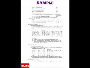 DLP - MATH (GRADE 9), 1st Quarter