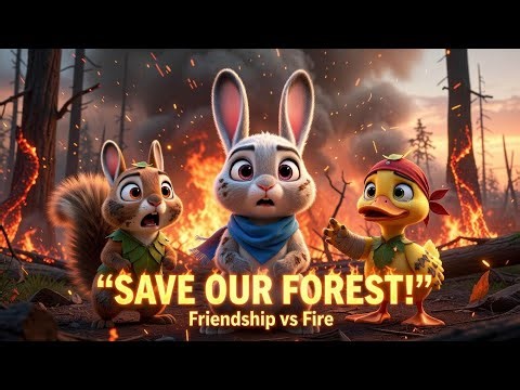 Emotional Forest Rescue: Brave Animals vs. Wildfire | 3D Short Film