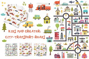 Kids Map Creator. City Map, a Decorative Illustration by AnkaDrozd