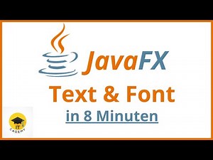 JavaFX Text & Font| Javafx Tutorial Deutsch