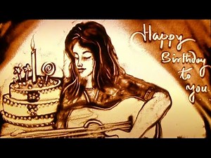 Happy Birthday Sand Art