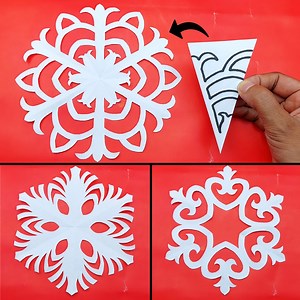 8.6K views · 562 reactions | Today i will show you how to cut 3 paper snowflake step by step ❄️ Paper cutting design instruction. It's very easy and simple snowflake tutorial. | Creative Art & Craft Ideas | Facebook