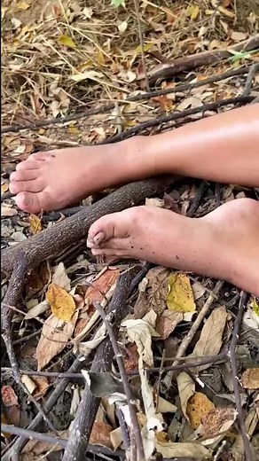Exploring Nature: Captivating Footage of Legs and Surroundings