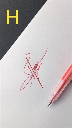 How to sign for letter H #shorts #howtosign #signature