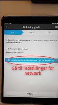 Guide: Opsætning af wifi - Panasonic app