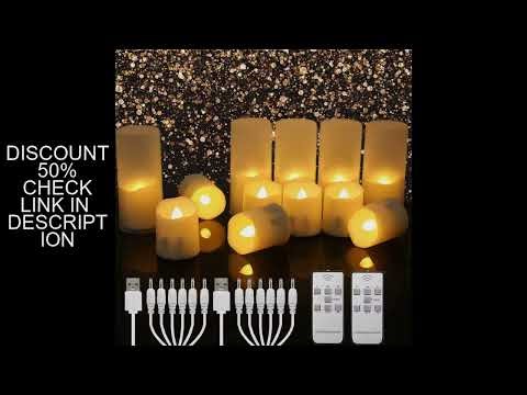 Rechargeable Led Candles Timer Remote LED Light Flameless For Wedding Room Garden Holiday Lighting H