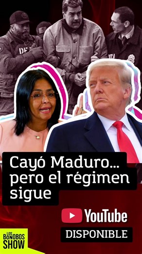 🚨 Esto No terminó con Maduro 🇻🇪 Muchos celebran. Otros dudan. Pero la pregunta real es: ¿Quién manda hoy en Venezuela? En este episodio de Los Bonobos Show, junto a Guarequena Gutiérrez, analizamos sin filtros: El petróleo y los intereses detrás del “cambio” El rol real de EE.UU. Delcy Rodríguez y la continuidad del poder y las fases que vienen después Es un video para entender. 👇 Comenta: ¿liberación o nuevo control? 📲 Comparte este reel para abrir el debate ▶️ Episodio completo en YouTube