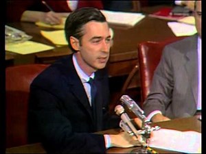 When Mr. Rogers testified before Congress.