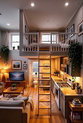 Small Space Loft Studio - Clever Design Ideas That Feel Big!