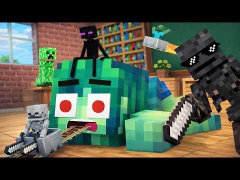 Can Any Mob Beat This Impossible Minecraft Obstacle Course ?! Minecraft Animation Challenge