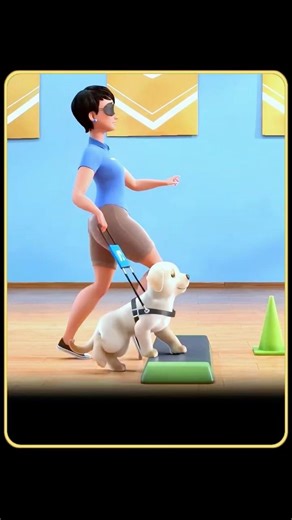 A dog who longs to become a guide dog 🦮🐾 #animation #foryou