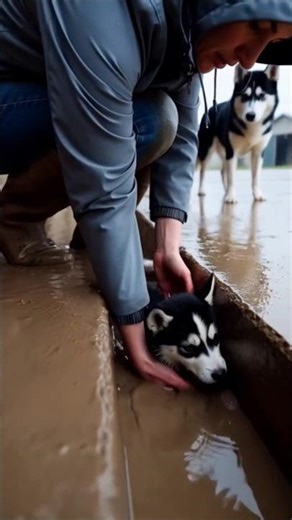 What Happens When A Husky Mother Dog Needs Help Saving Her Puppies
