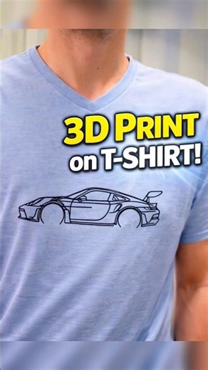 3D Printing on a T-Shirt 👕🚗 #3dprinting #tshirt